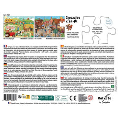 CALYPTO Puzzle 2*24 P - Ferme Et Ville - Richard Collingridge