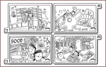 COLOUR ME MATS Timmy & Tammy Around Our Neighbourhood (Colouring Mat Bundle)