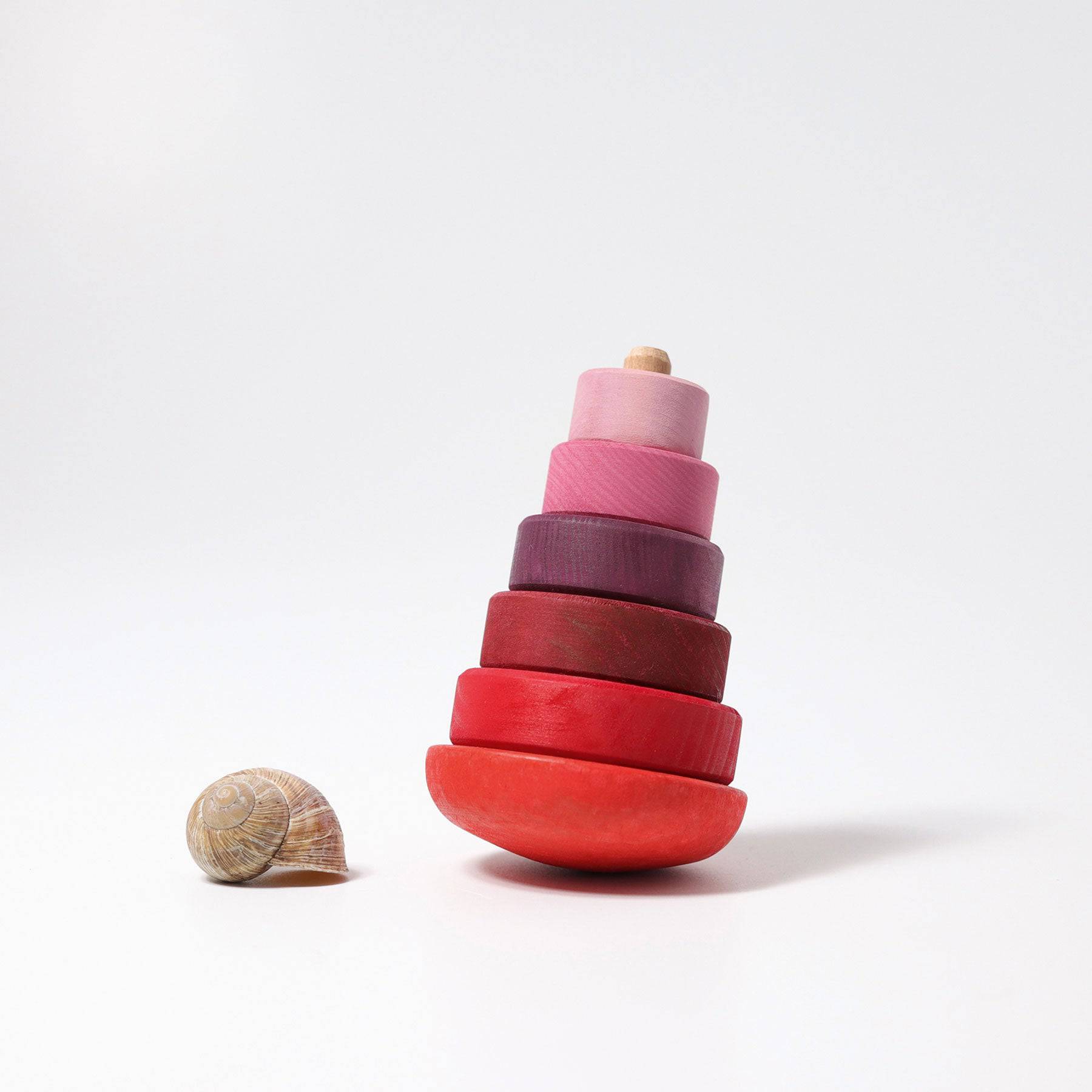 GRIMM'S wobbly stacking tower, pink (*)