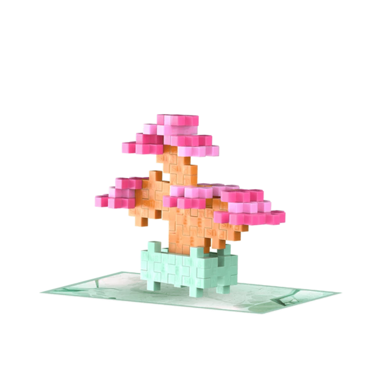 PLUS-PLUS Plant Packs - Pink bonsai