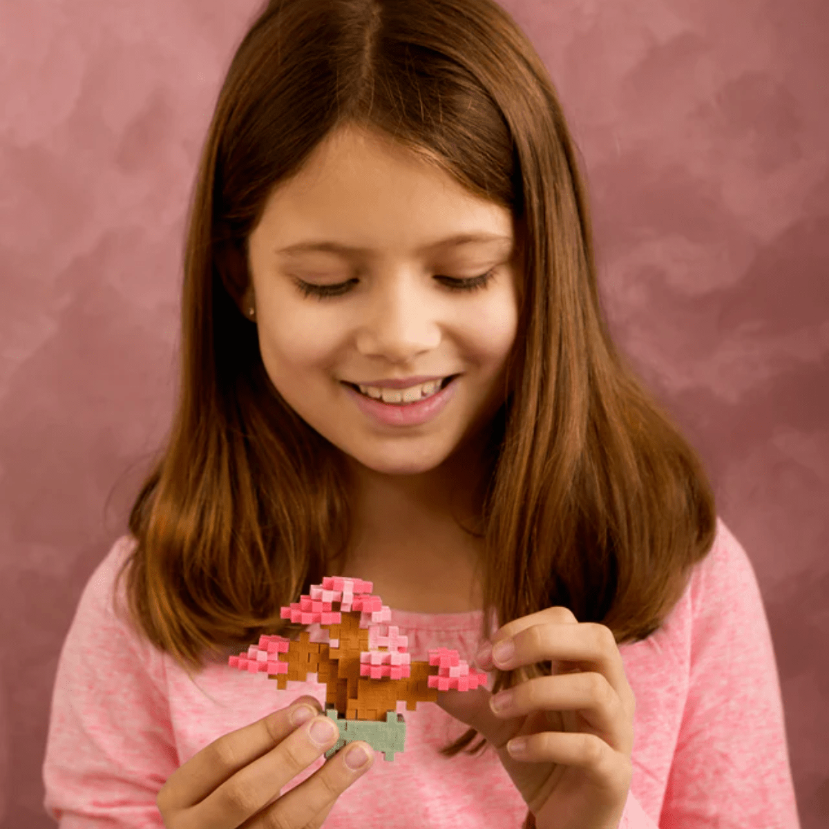 PLUS-PLUS Plant Packs - Pink bonsai